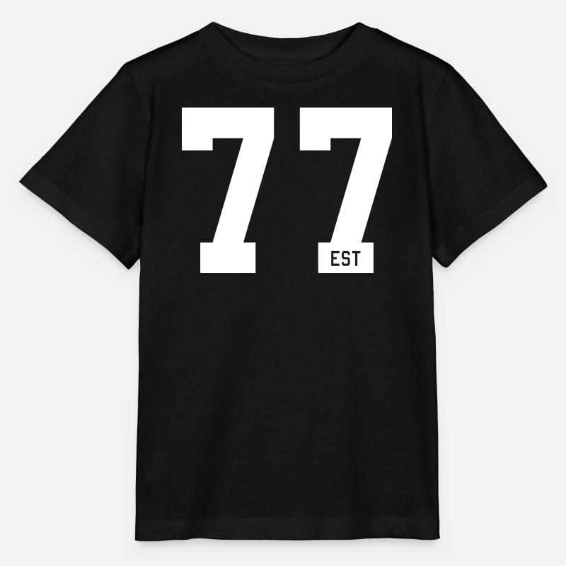 77 EST – Bold Typo & Gründungsstil - Stanley/Stella Kinder T-Shirt MINI CREATOR  - Schwarz