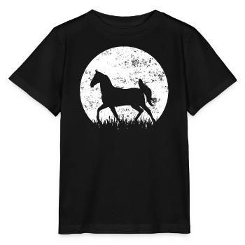 Horse Horses Riding - Stanley/Stella MINI CREATOR Kids’ T-Shirt - black - Front - Mikhail (115cm)
