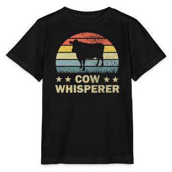Vache Vaches - T-shirt bio MINI CREATOR Stanley/Stella Enfant - noir - Devant - Mikhail (115cm)