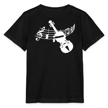 Violon violon - T-shirt bio MINI CREATOR Stanley/Stella Enfant - noir - Devant - Mikhail (115cm)