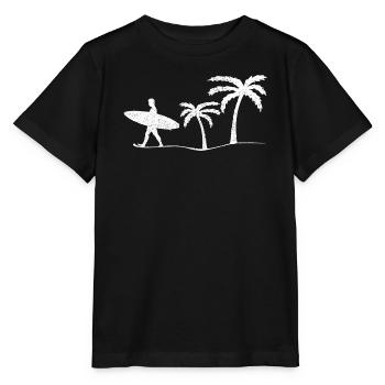 Surfer Surfen - Stanley/Stella Kinder T-Shirt MINI CREATOR  - Schwarz - Vorne - Mikhail (115cm)