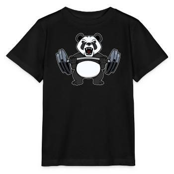 Gewichtheffen halter training gym training - Stanley/Stella Kinder-T-shirt MINI CREATOR  - zwart - Voor - Mikhail (115cm)
