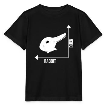Bunny duck illusion optical illusion - Stanley/Stella MINI CREATOR Kids’ T-Shirt - black - Front - Mikhail (115cm)
