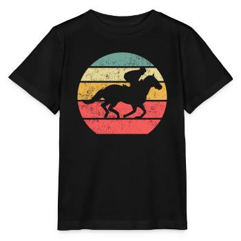 Horse racing - Stanley/Stella MINI CREATOR Kids’ T-Shirt - black - Front - Mikhail (115cm)