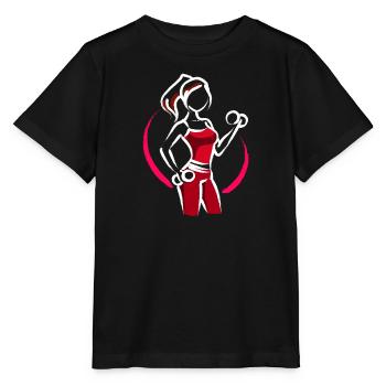 Entraînement d’haltère Gym Gym Sport - T-shirt bio MINI CREATOR Stanley/Stella Enfant - noir - Devant - Mikhail (115cm)