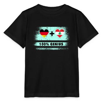 Allemagne et Liban 100 % Genial / Cadeau - T-shirt bio MINI CREATOR Stanley/Stella Enfant - noir - Devant - Mikhail (115cm)