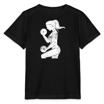 Haltère entraînement gym biceps gym - T-shirt bio MINI CREATOR Stanley/Stella Enfant - noir - Devant - Mikhail (115cm)