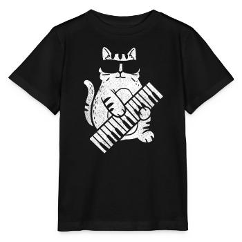 Piano Chat Piano Piano - T-shirt bio MINI CREATOR Stanley/Stella Enfant - noir - Devant - Mikhail (115cm)