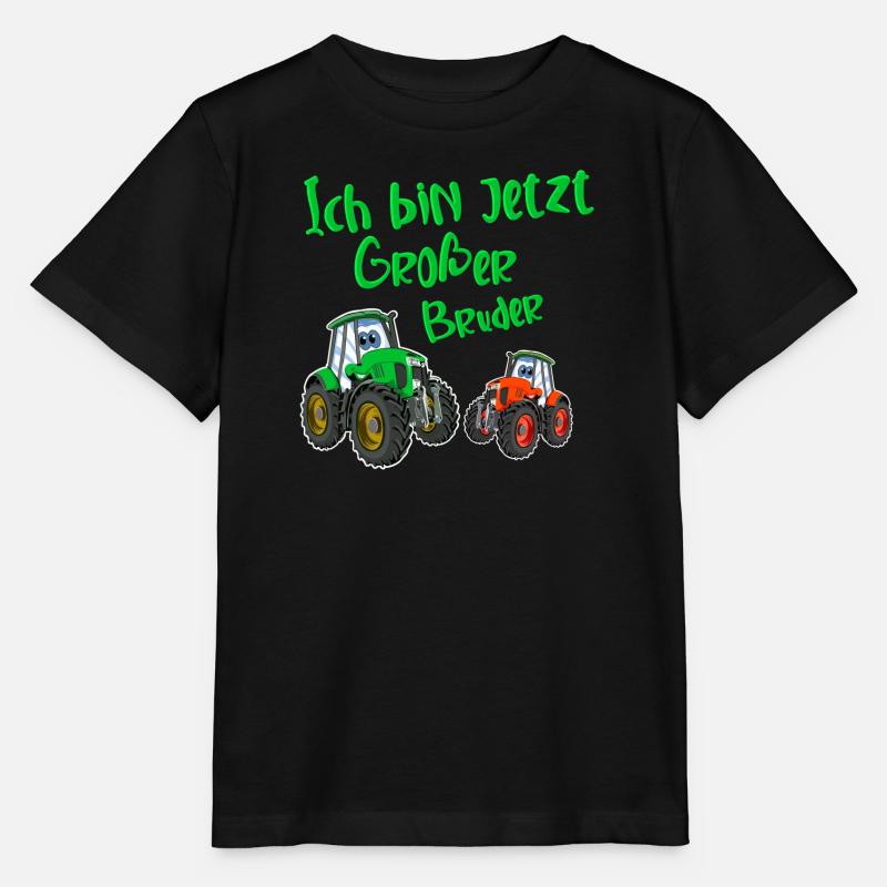 Ich Bin Jetzt Großer Bruder Traktor - Stanley/Stella Kinder T-Shirt MINI CREATOR  - Schwarz