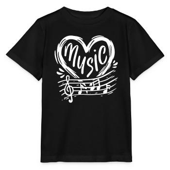 Music Teacher Musicians Sheet Music - Stanley/Stella MINI CREATOR Kids’ T-Shirt - black - Front - Mikhail (115cm)