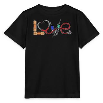 Aide soignante - T-shirt bio MINI CREATOR Stanley/Stella Enfant - noir - Devant - Mikhail (115cm)