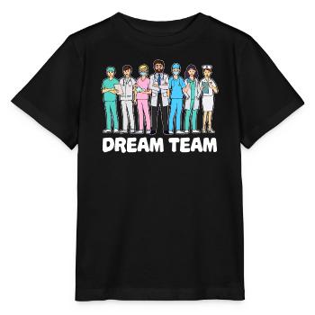 Doctor team assistant doctor doctor specialist nurse - Stanley/Stella MINI CREATOR Kids’ T-Shirt - black - Front - Mikhail (115cm)