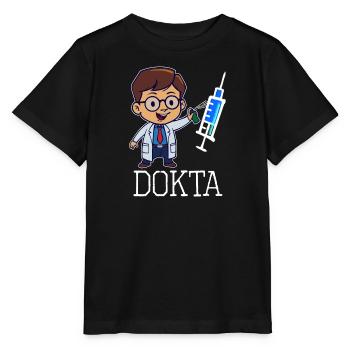 Doctor doctor funny specialist assistant doctor profession - Stanley/Stella MINI CREATOR Kids’ T-Shirt - black - Front - Mikhail (115cm)