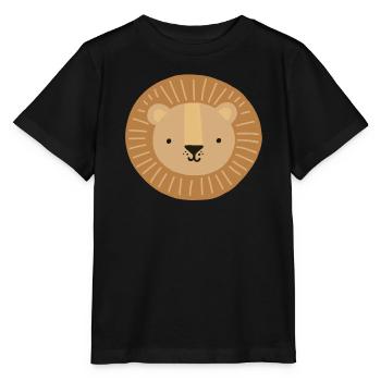 Motif enfant tête de lion - T-shirt bio MINI CREATOR Stanley/Stella Enfant - noir - Devant - Mikhail (115cm)