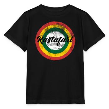 Rastafari Rainbow Design - Stanley/Stella MINI CREATOR Kids’ T-Shirt - black - Front - Mikhail (115cm)