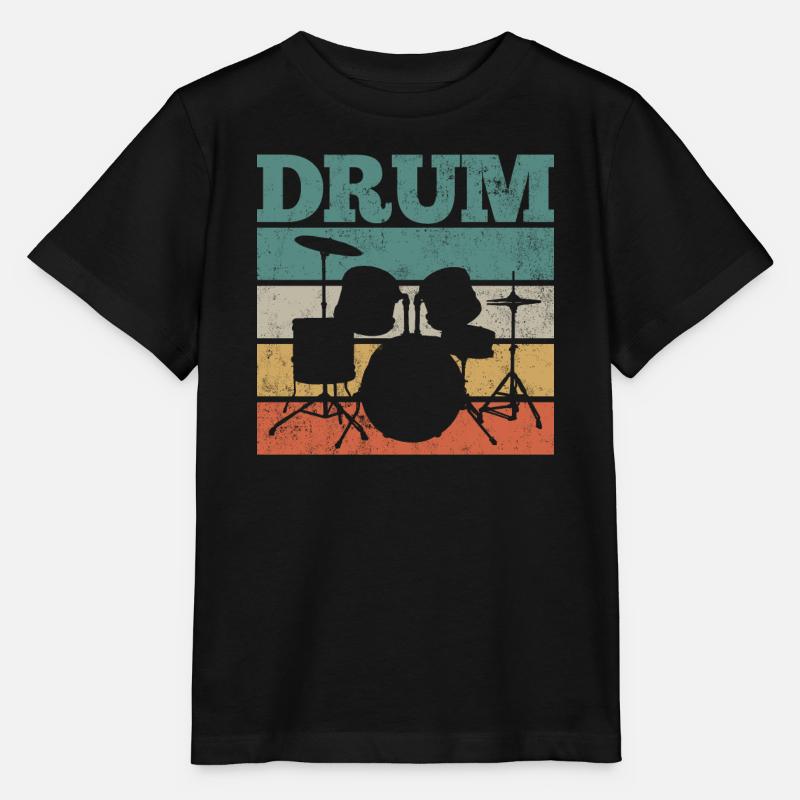 Drums Drums Drummers Drums - Stanley/Stella MINI CREATOR Kids’ T-Shirt - black