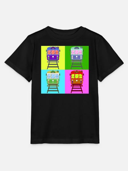 Tram, tram pop art - Stanley/Stella MINI CREATOR Kids’ T-Shirt - black