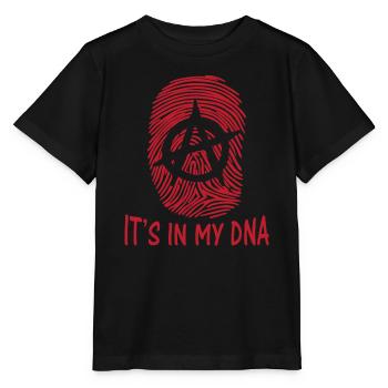 Anarchie-Symbol ist es in meinem DNA-Fingerabdruck Anarchie - Stanley/Stella Kinder T-Shirt MINI CREATOR  - Schwarz - Vorne - Mikhail (115cm)