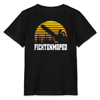 Holzfäller Fichten Kettensäge Moped Förster Spruch - Stanley/Stella Kinder T-Shirt MINI CREATOR  - Schwarz - Vorne - Mikhail (115cm)