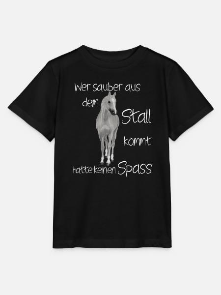 Pferd Spruch Stall Spaß - Stanley/Stella Kinder T-Shirt MINI CREATOR  - Schwarz