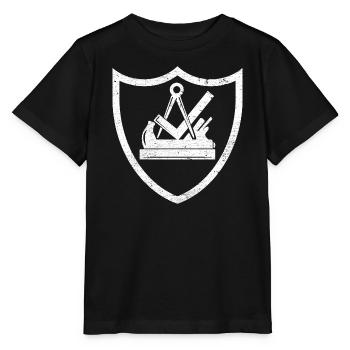 Carpenter et menuisier guilde armoiries emblème grunge - T-shirt bio MINI CREATOR Stanley/Stella Enfant - noir - Devant - Mikhail (115cm)