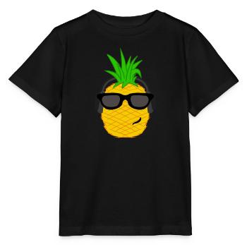 Cool ananas vacances sur les îles des Caraïbes - T-shirt bio MINI CREATOR Stanley/Stella Enfant - noir - Devant - Mikhail (115cm)