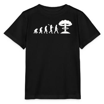 Bombe nucléaire Evolution - T-shirt bio MINI CREATOR Stanley/Stella Enfant - noir - Devant - Mikhail (115cm)