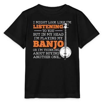 Banjo - Stanley/Stella MINI CREATOR Kids’ T-Shirt - black - Front - Mikhail (115cm)