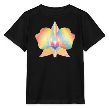 colorful shimmering abstract orchid swell - Stanley/Stella MINI CREATOR Kids’ T-Shirt - black - Front - Mikhail (115cm)
