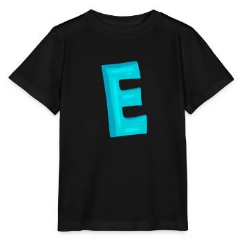 Anfangsbuchstabe E Buchstabe - Stanley/Stella Kinder T-Shirt MINI CREATOR  - Schwarz - Vorne - Mikhail (115cm)