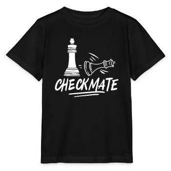 Joueur d'échecs échec et mat - T-shirt bio MINI CREATOR Stanley/Stella Enfant - noir - Devant - Mikhail (115cm)