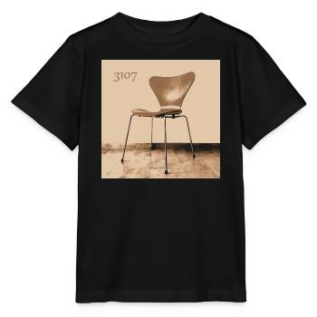 3107 Siebener No7 Stuhl Arne Jacobsen Fritz Hansen - Stanley/Stella Kinder T-Shirt MINI CREATOR  - Schwarz - Vorne - Mikhail (115cm)