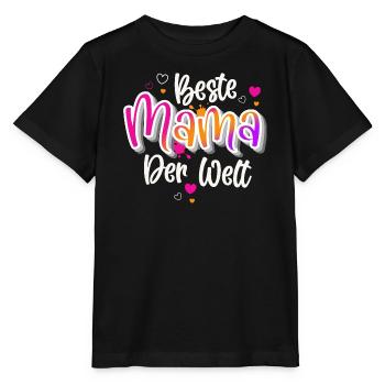 Beste Mama Der Welt - Stanley/Stella Kinder T-Shirt MINI CREATOR  - Schwarz - Vorne - Mikhail (115cm)