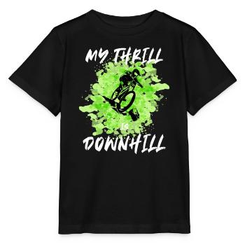 My Thrill is Downhill Mountainbike cadeau - T-shirt bio MINI CREATOR Stanley/Stella Enfant - noir - Devant - Mikhail (115cm)