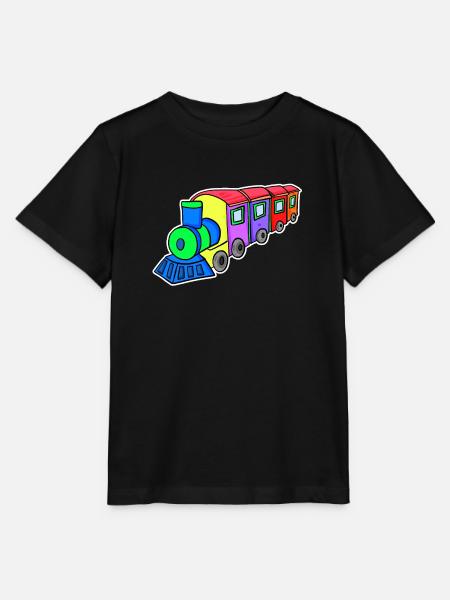 Eisenbahn Dampflok Kinder - Stanley/Stella Kinder T-Shirt MINI CREATOR - Schwarz