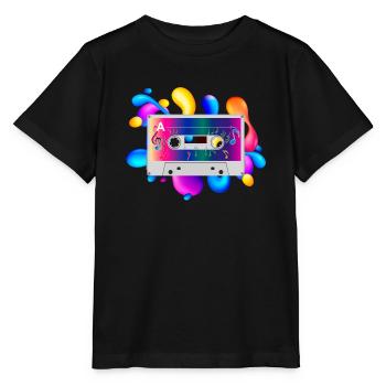 Kassette - Stanley/Stella Kinder T-Shirt MINI CREATOR  - Schwarz - Vorne - Mikhail (115cm)