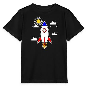 School launch rocket spaceship school start school - Stanley/Stella MINI CREATOR Kids’ T-Shirt - black - Front - Mikhail (115cm)