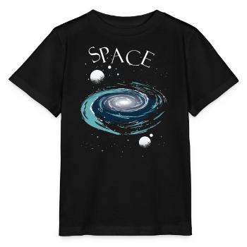 Space Weltraum - Stanley/Stella MINI CREATOR Kids’ T-Shirt - black - Front - Mikhail (115cm)