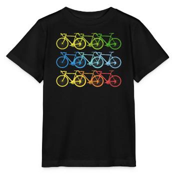 Fahrrad bunte Fahrräder coole Kunst geschenk - Stanley/Stella Kinder T-Shirt MINI CREATOR  - Schwarz - Vorne - Mikhail (115cm)