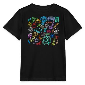 École Apprentissage Des timbales Début de l’école - T-shirt bio MINI CREATOR Stanley/Stella Enfant - noir - Devant - Mikhail (115cm)