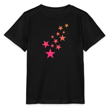 Star asterisk pattern decoration - Stanley/Stella MINI CREATOR Kids’ T-Shirt - black - Front - Mikhail (115cm)