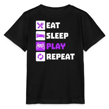 Manger dormir Répétition Gamer Controller Gamer Gamer Gamer - T-shirt bio MINI CREATOR Stanley/Stella Enfant - noir - Devant - Mikhail (115cm)