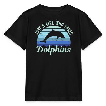 Dolphin Dolphin - Stanley/Stella MINI CREATOR Kids’ T-Shirt - black - Front - Mikhail (115cm)