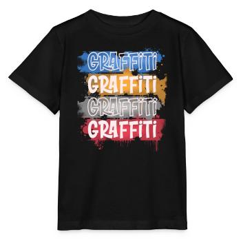 graffiti - Stanley/Stella MINI CREATOR Kids’ T-Shirt - black - Front - Mikhail (115cm)