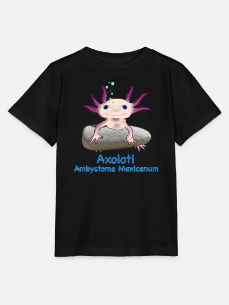 Kultiger Axolotl Ambystoma Mexicanum Handzeichnung - Stanley/Stella Kinder T-Shirt MINI CREATOR  - Schwarz