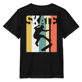 Skaten Skater Skate Vintage - Stanley/Stella Kinder T-Shirt MINI CREATOR  - Schwarz - Vorne - Mikhail (115cm)