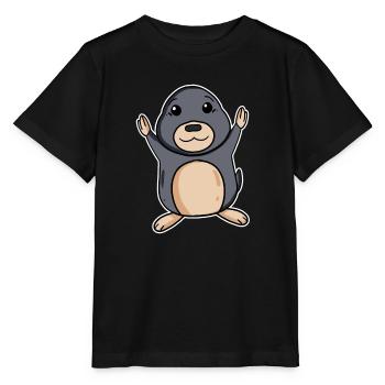 mole - Stanley/Stella MINI CREATOR Kids’ T-Shirt - black - Front - Mikhail (115cm)