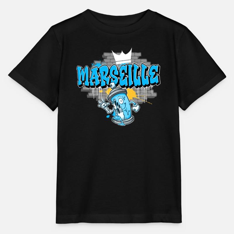 Marseille Graffiti - T-shirt bio MINI CREATOR Stanley/Stella Enfant - noir