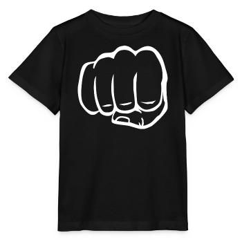 Fist clenched fist fist bump cool logo icon - Stanley/Stella MINI CREATOR Kids’ T-Shirt - black - Front - Mikhail (115cm)