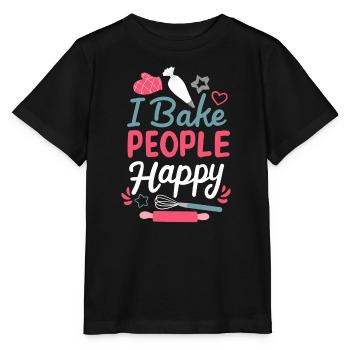 Backen Bäckerei Hobbybäcker - Stanley/Stella Kinder T-Shirt MINI CREATOR  - Schwarz - Vorne - Mikhail (115cm)